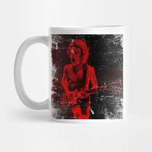 red vintage Angus Young Mug